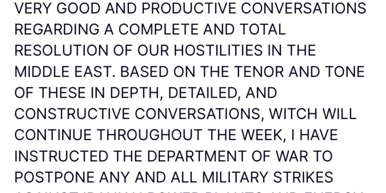 Trump postpones airstrike