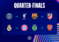 Champions League quarter final fixtures