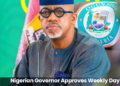 Nigerian governor approves weekly day off and ₦10,000 for workers