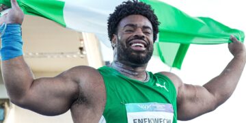 Chukwuebuka Enekwechi Wins Gold, Becomes First Nigerian Commonwealth Shot Put Champion