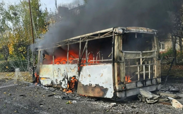 Russia Strikes Kramatorsk Buses, Killing 30 Civilians